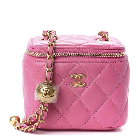 chanel small vanity with chain pink|Chanel vanity case original.